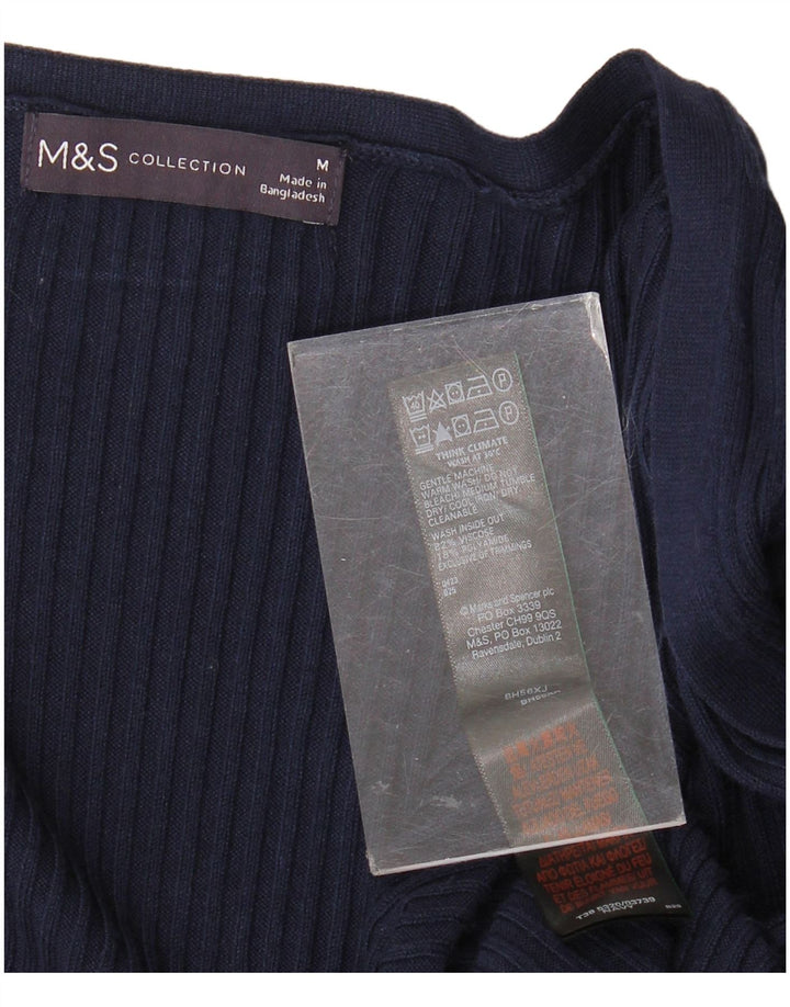 Marks & Spencer ženski dugi kardigan pulover UK 14 srednje tamnoplava