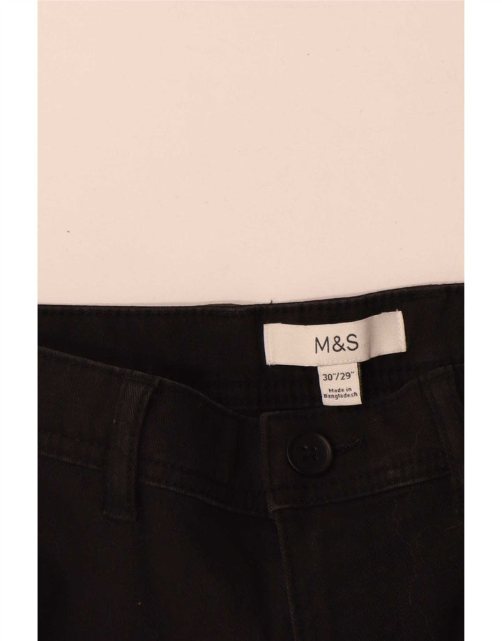 Marks & Spencer muške kargo hlače W30 L290 crni pamuk