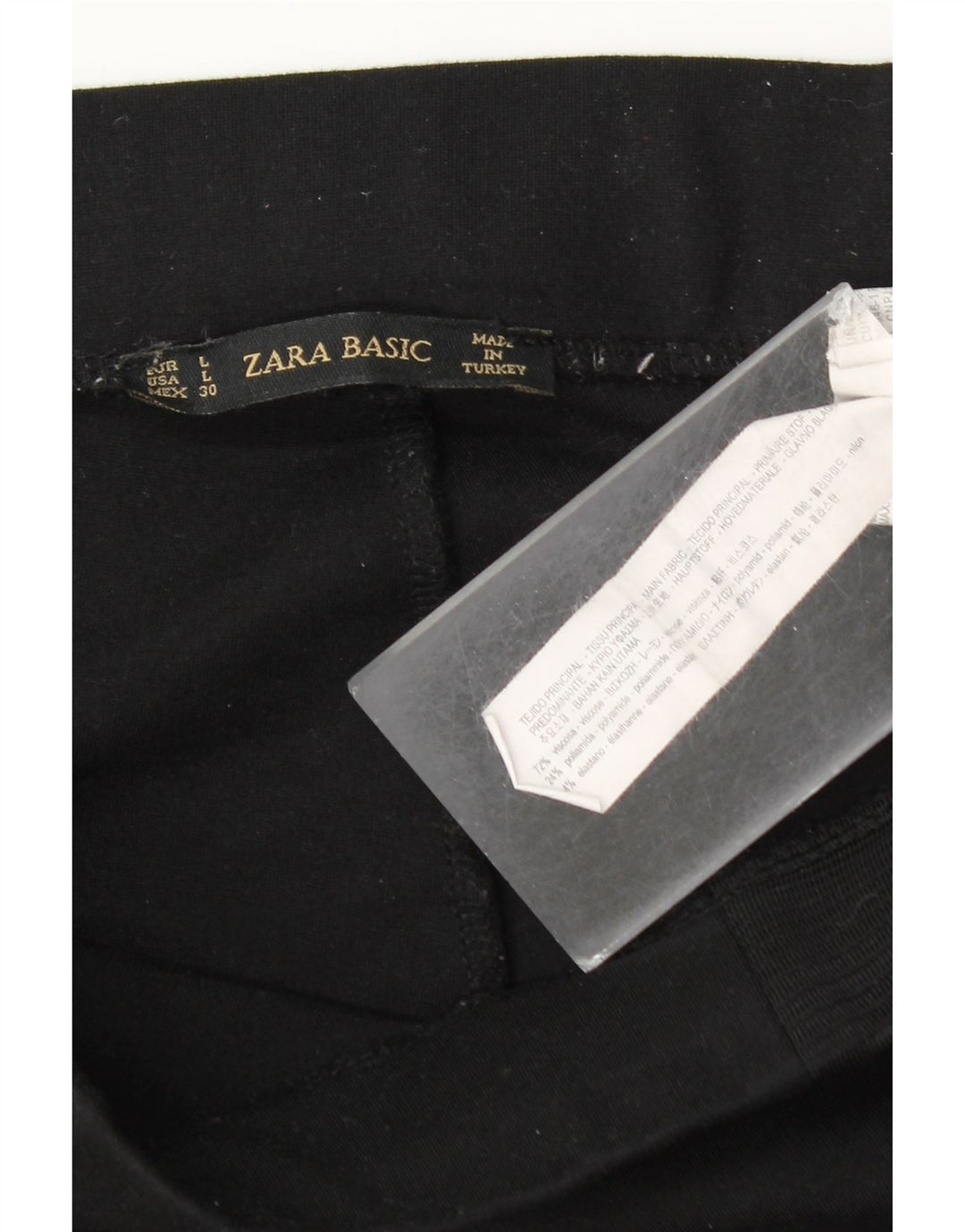 Zara ženske tajice UK 14 velike crne viskoze