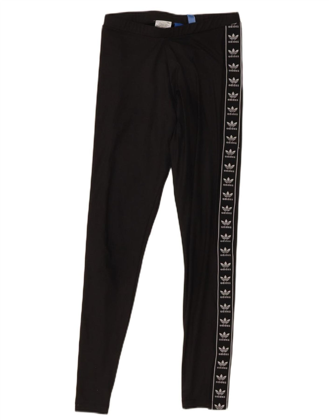 ADIDAS Womens Graphic Leggings UK 8 Small Black Polyester