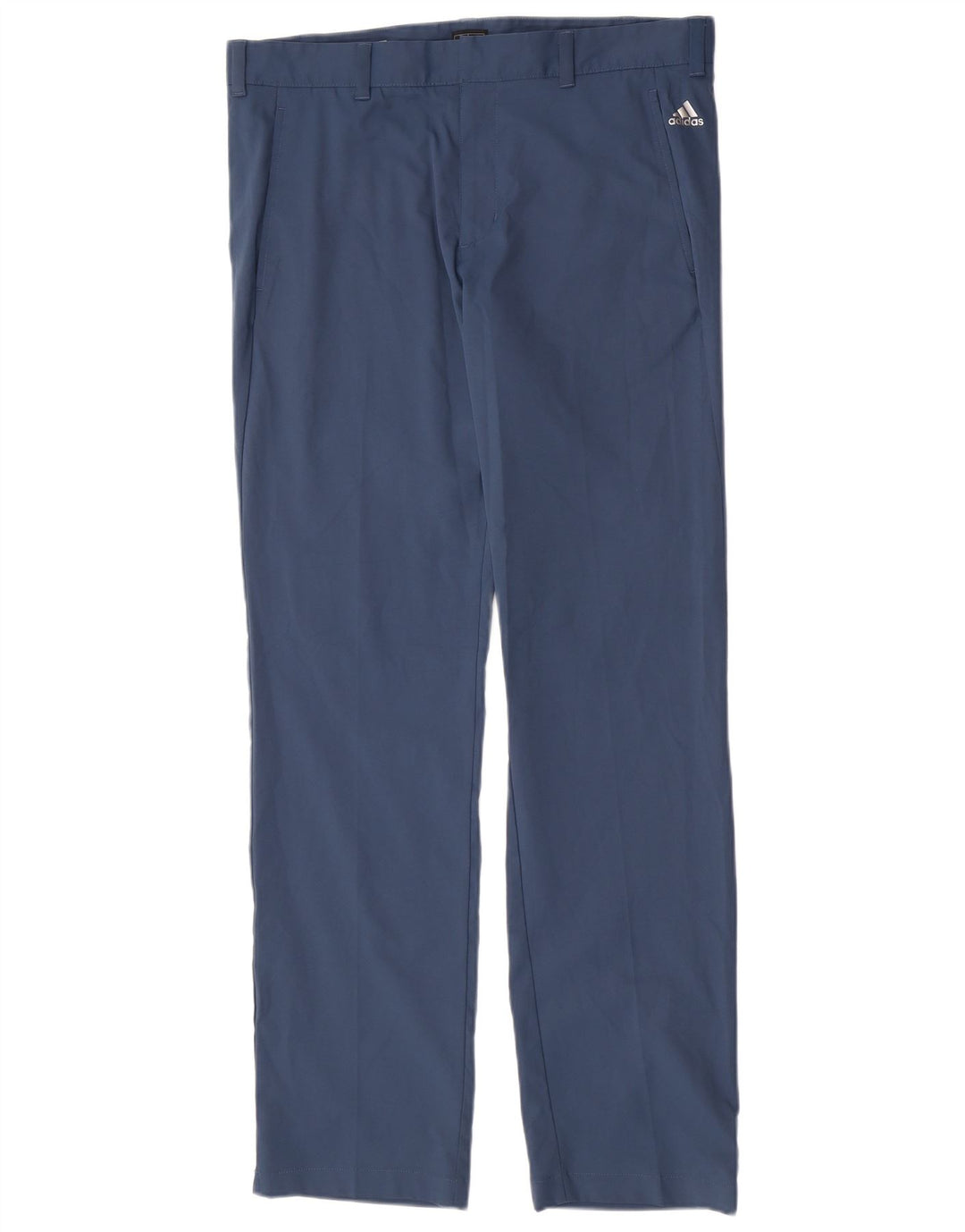 Adidas muške ravne chino hlače W34 L34 plavi poliester