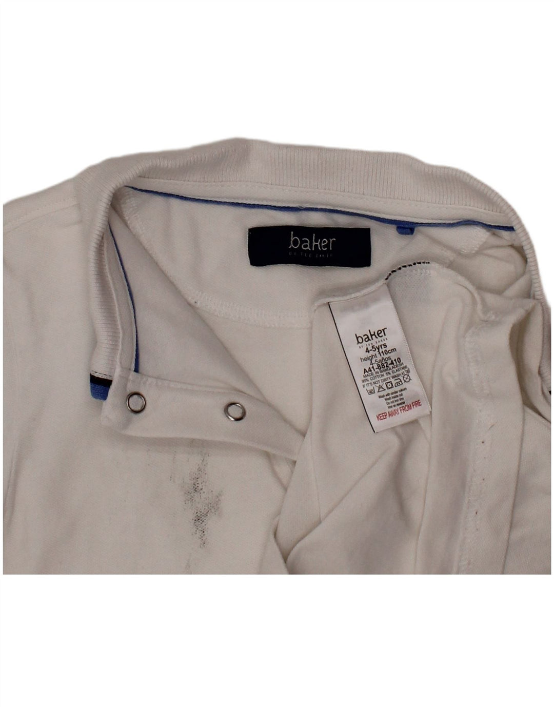 TED BAKER Polo majica za dječake 4-5 godina bijeli pamuk