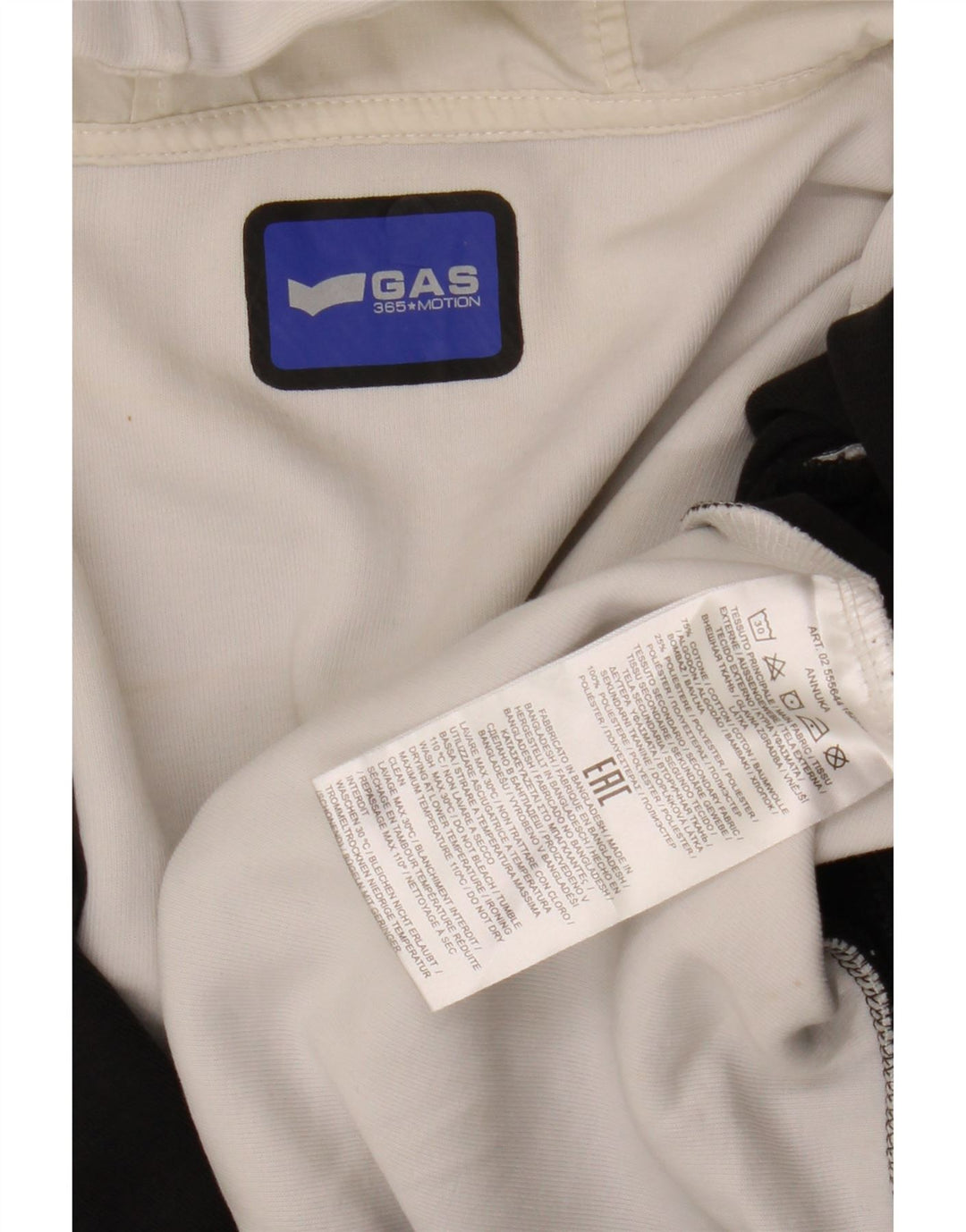 GAS Ženski pulover s kapuljačom na patentni zatvarač UK 14 Srednje crni pamuk u blokovima boja