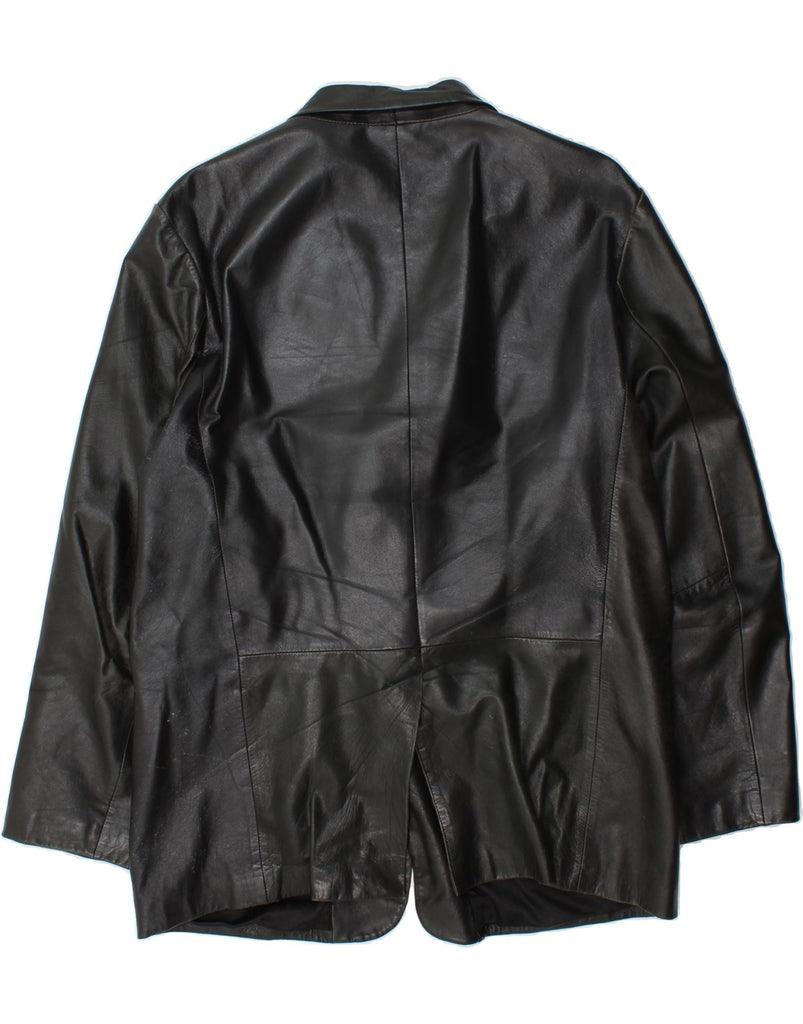 BALMAIN Mens Leather Jacket UK 40 Large Black Leather Vintage Balmain and Second-Hand Balmain from Messina Hembry 