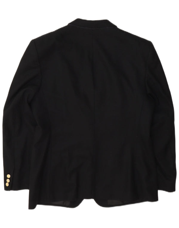 Burberrys ženska jakna s 2 gumba Regular Fit Blazer jakna UK 14 srednje crna vuna