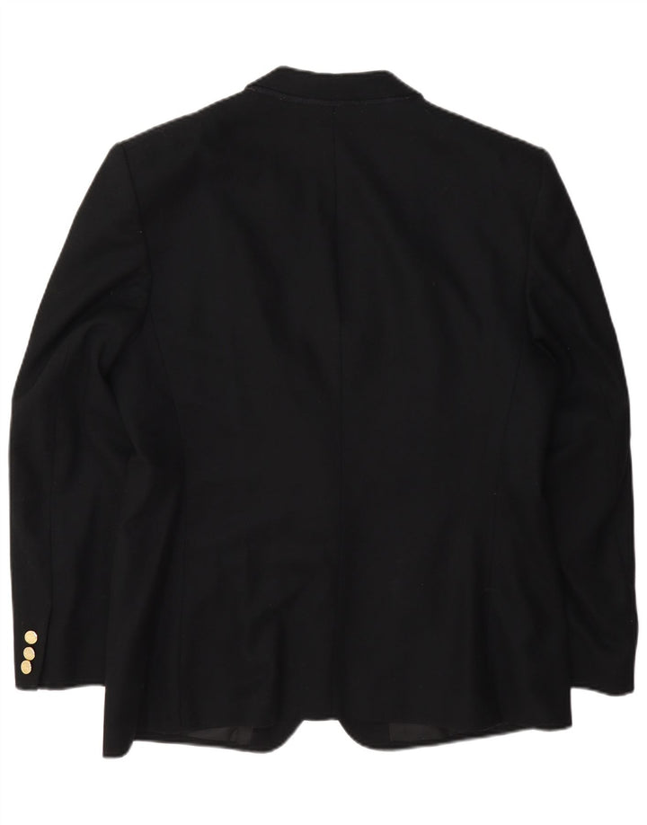 Burberrys ženska jakna s 2 gumba Regular Fit Blazer jakna UK 14 srednje crna vuna