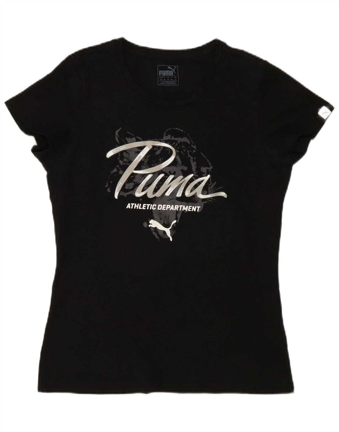 Puma ženska majica kratkih rukava s grafičkim motivima UK 12 srednje crna