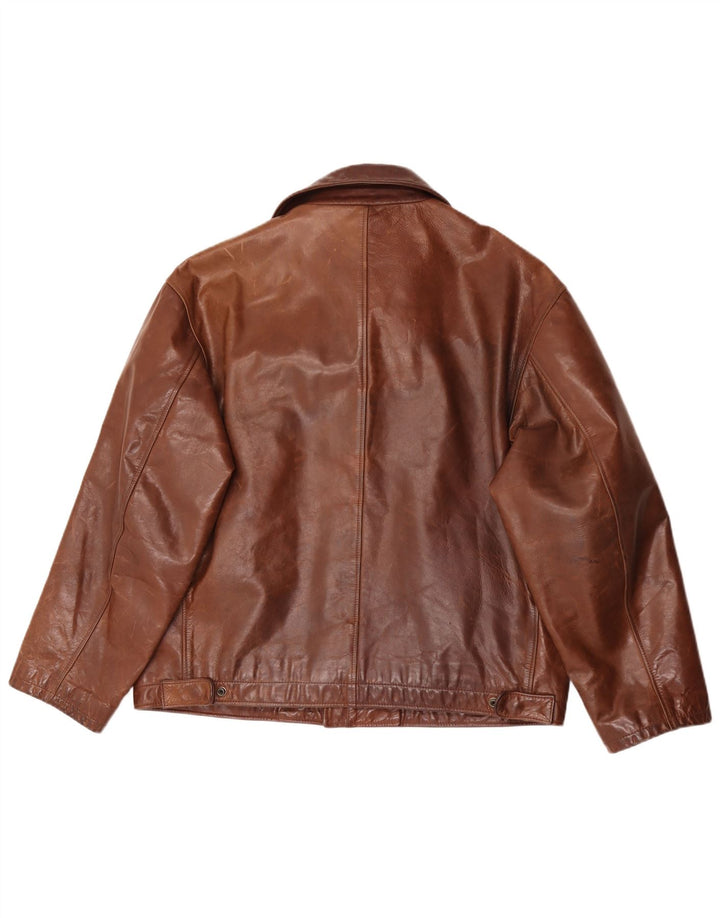 Herman & Sons muška kožna jakna IT 50 Large Brown