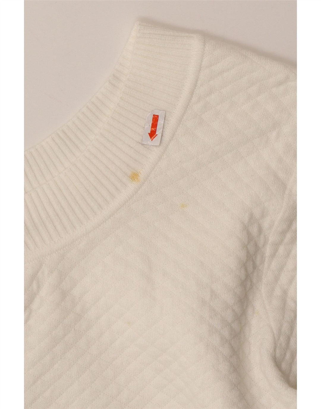 ARMANI JEANS Womens Graphic Boat Neck Jumper Sweater IT 42 Medium White