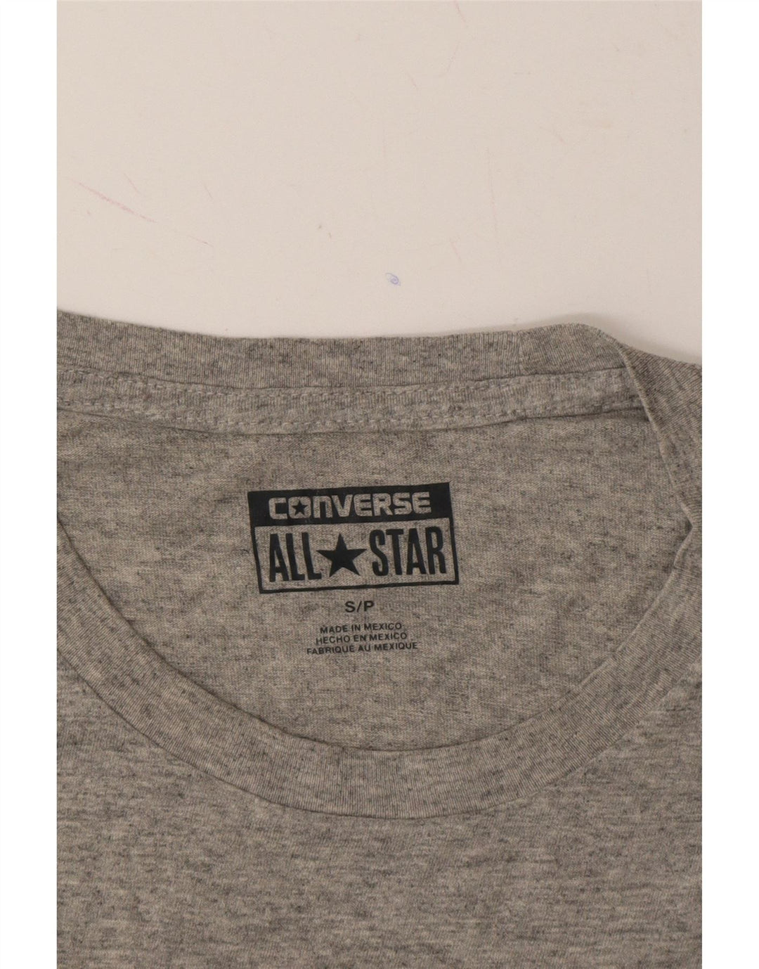 CONVERSE Mens Graphic T-Shirt Top Small Grey Cotton Vintage Converse and Second-Hand Converse from Messina Hembry 