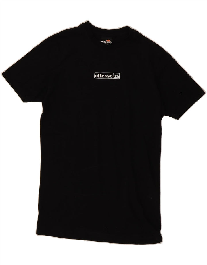 ELLESSE Mens T-Shirt Top Small Black Cotton Vintage Ellesse and Second-Hand Ellesse from Messina Hembry 