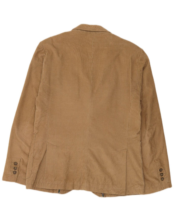 Zara muška jakna od samta s 2 gumba UK 40 Veliki smeđi pamuk