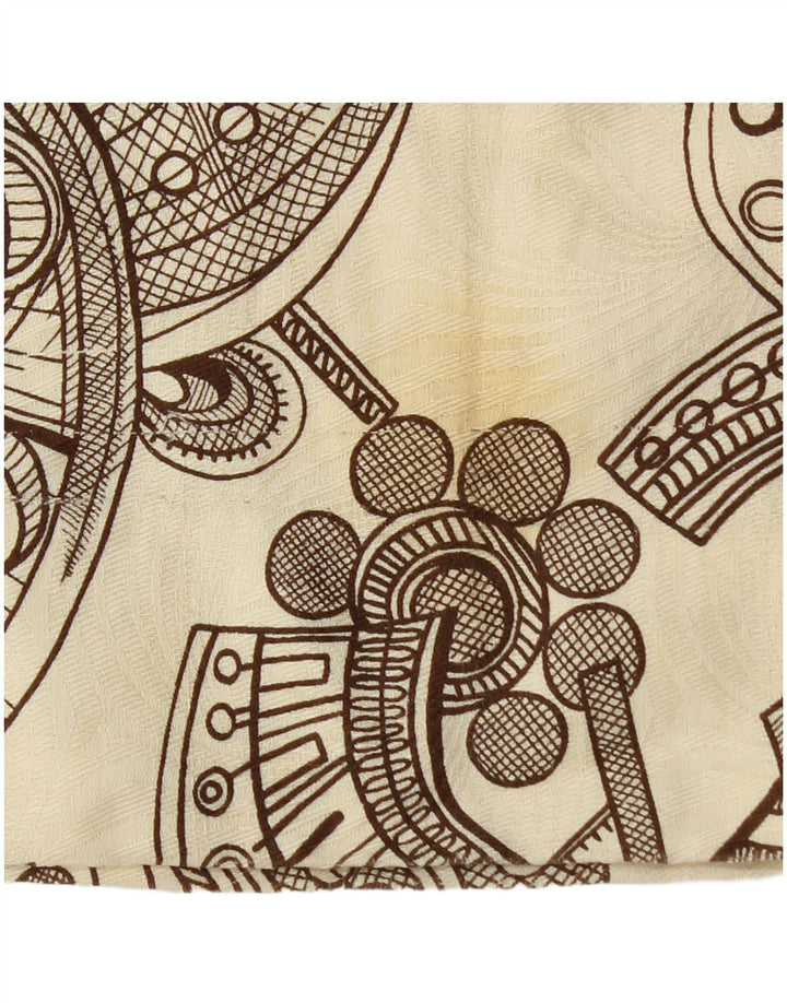 Vintage ženske ležerne hlače s apstraktnim uzorkom W26 L28 bež