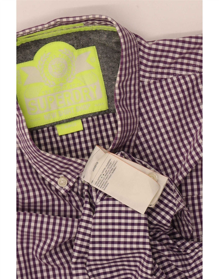 Superdry muška košulja Large Purple Gingham pamuk