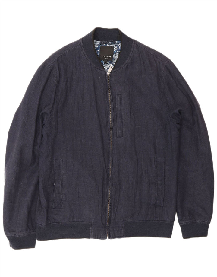 Ted Baker muška bomber jakna veličine 4 velika tamnoplava platna