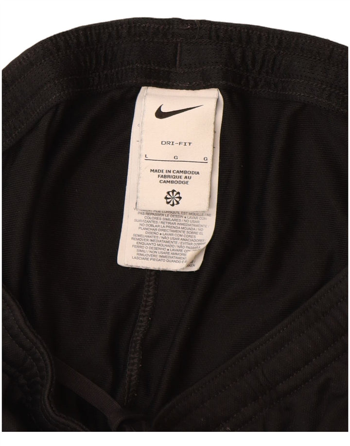 Nike Ženske Dri Fit Trenirke Hlače UK 14 Veliki crni poliester