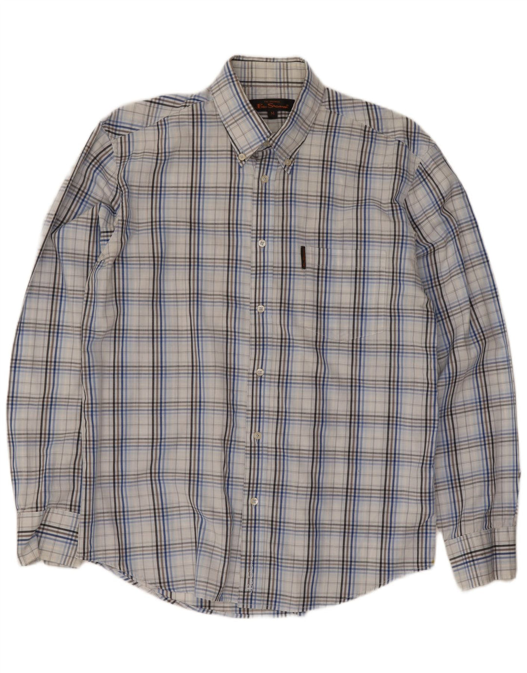 Ben Sherman muška košulja Srednje plavi karirani pamuk