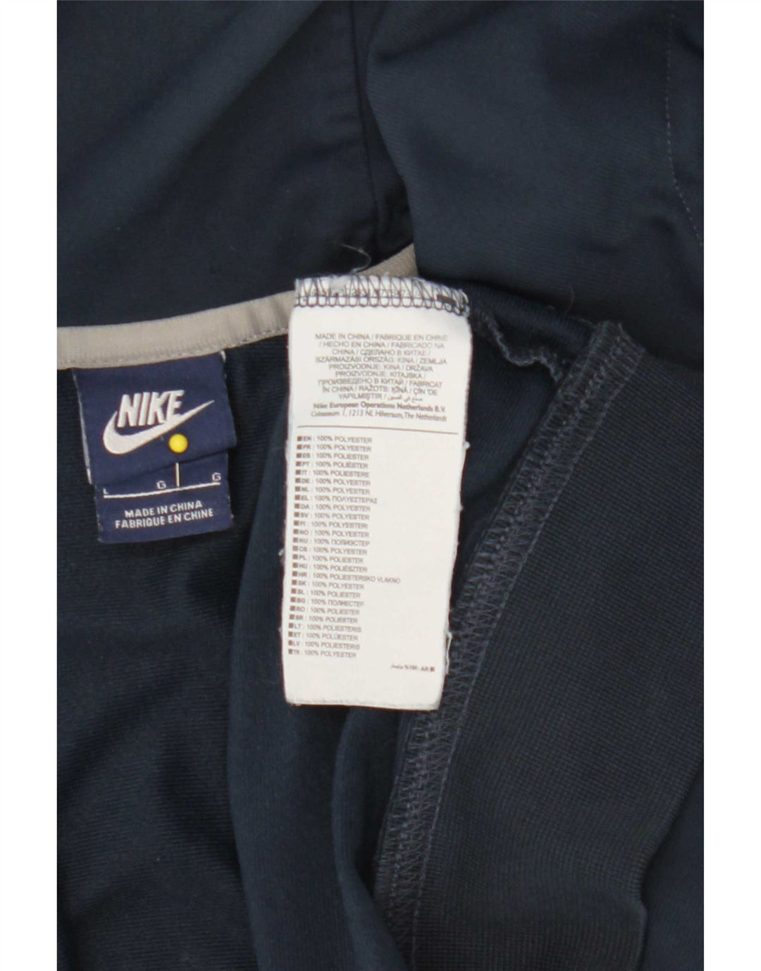 Nike muški pulover s kapuljačom na patentni zatvarač, veliki tamnoplavi poliester