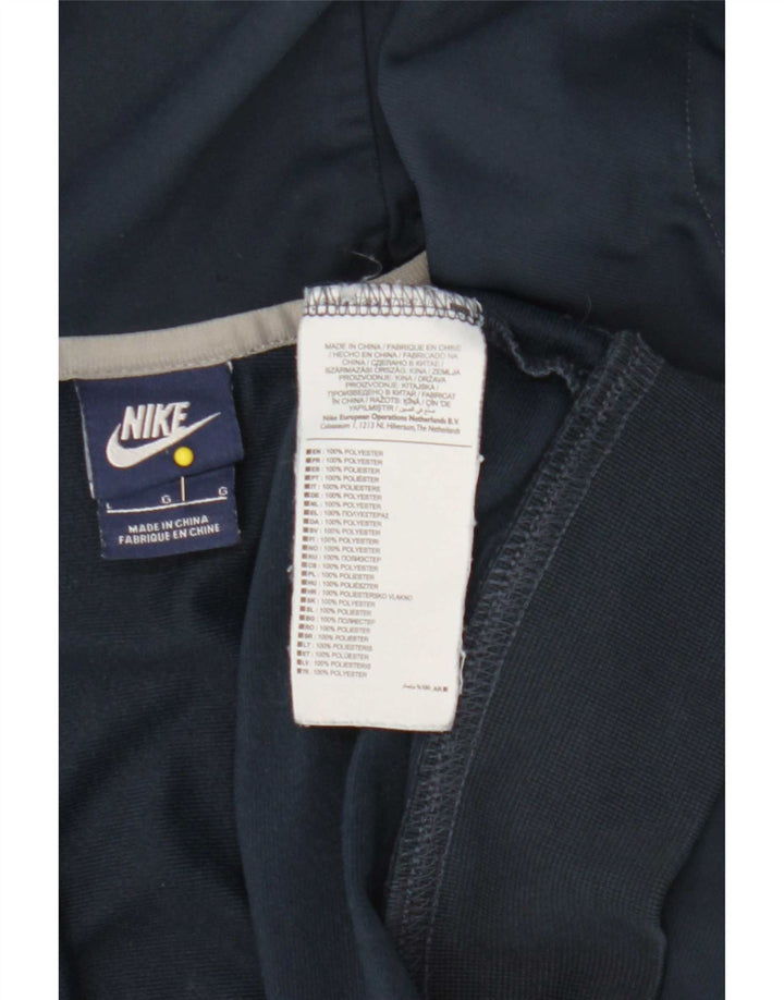 Nike muški pulover s kapuljačom na patentni zatvarač, veliki tamnoplavi poliester