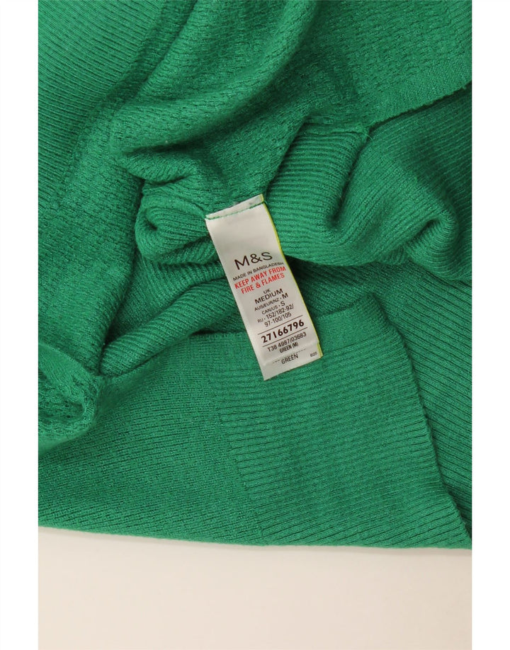 Marks & Spencer ženski džemper s V-izrezom UK 14 Srednje zelena viskoza