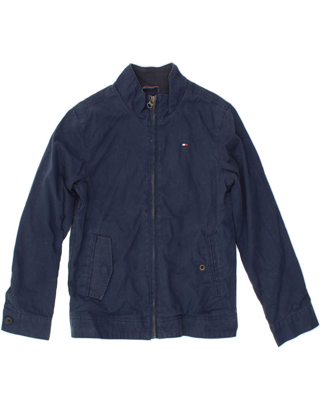 TOMMY HILFIGER Boys Bomber Jacket 9-10 Years Navy Blue Cotton Vintage Tommy Hilfiger and Second-Hand Tommy Hilfiger from Messina Hembry 