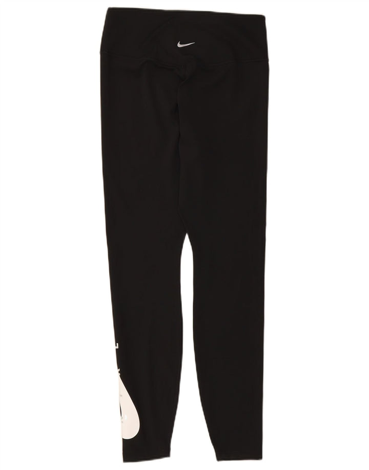 NIKE ženske Dri Fit grafičke tajice UK 12 srednje crne