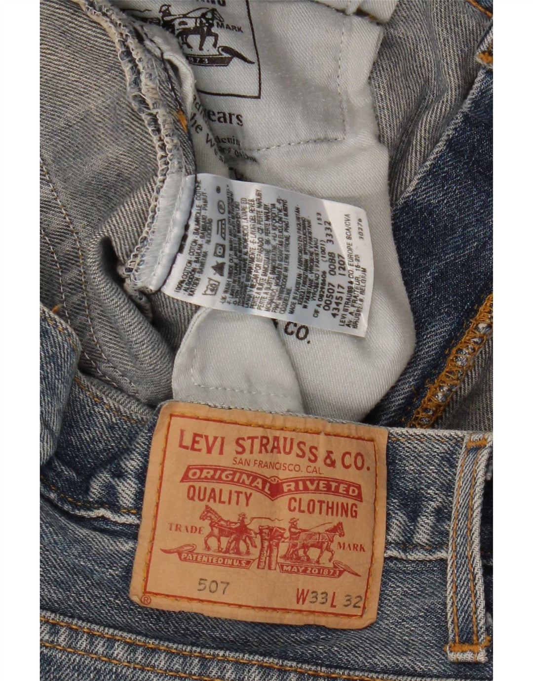 Levi's ženske 507 Bootcut traperice W33 L28 plavi pamuk