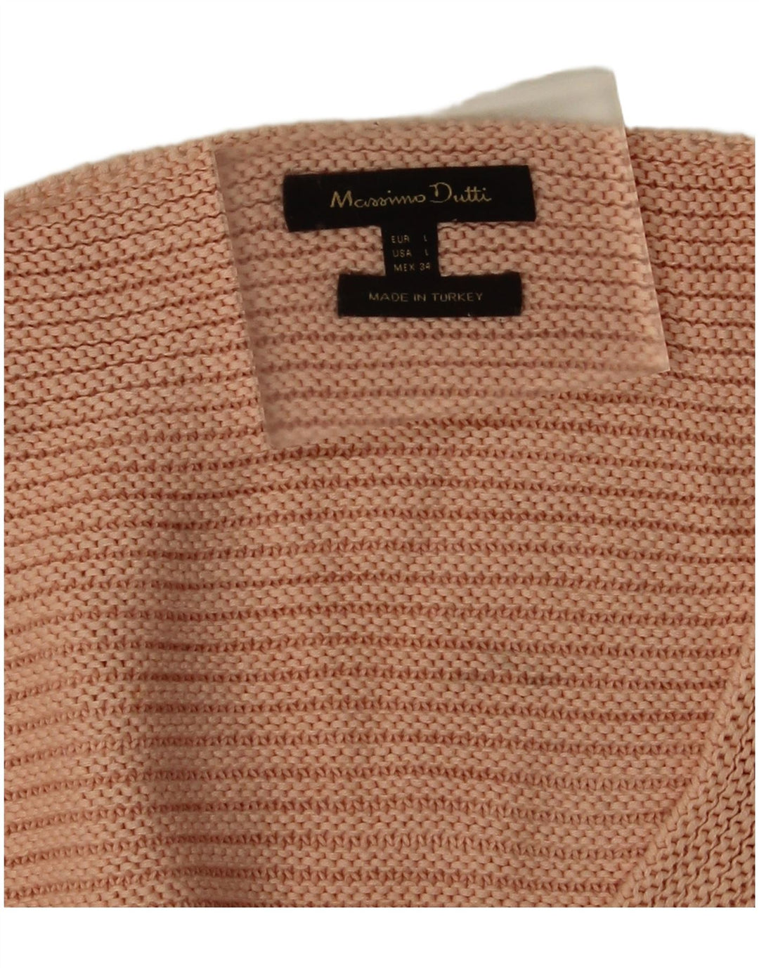 Ženski džemper s V-izrezom Massimo Dutti UK 16 Veliki ružičasti