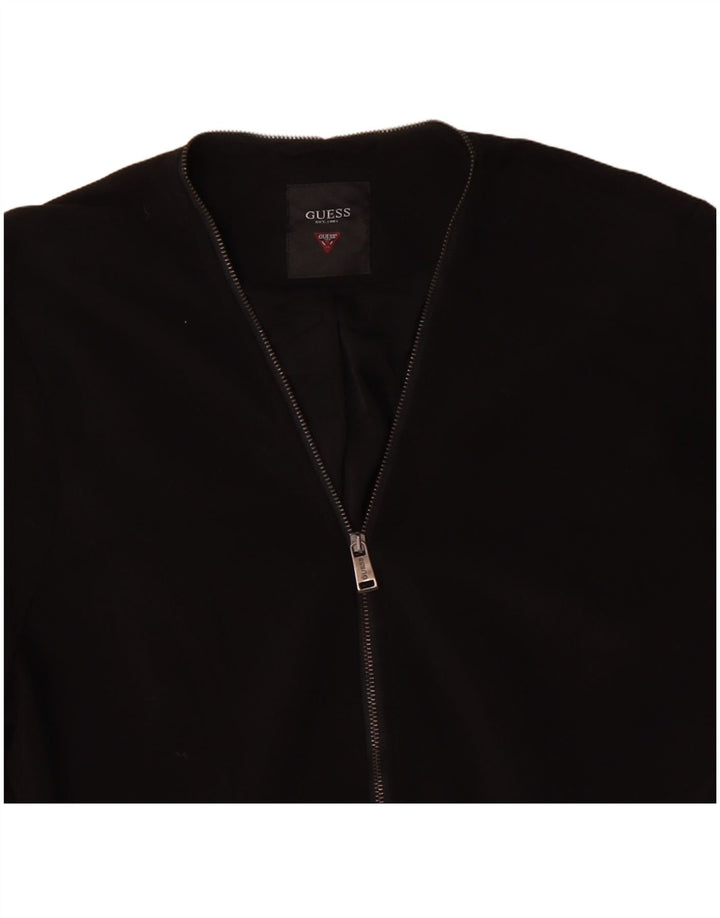 GUESS Ženska jakna jakna UK 16 Veliki crni poliester