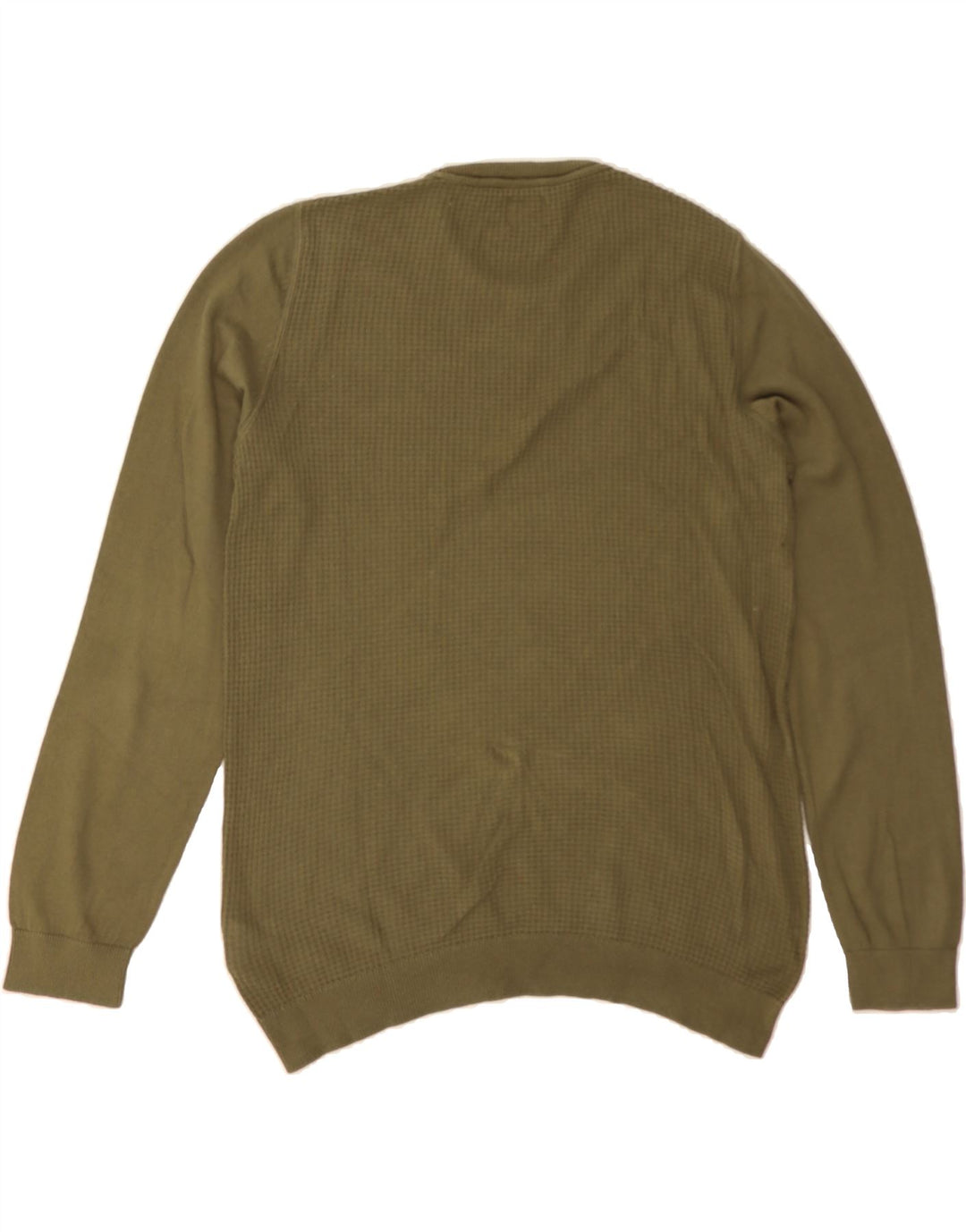 LEE Mens Crew Neck Jumper Sweater Medium Khaki Cotton Vintage Lee and Second-Hand Lee from Messina Hembry 