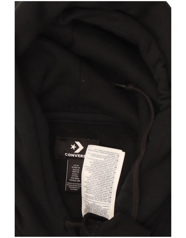 CONVERSE Ženska majica s kapuljačom UK 14 Srednji crni pamuk