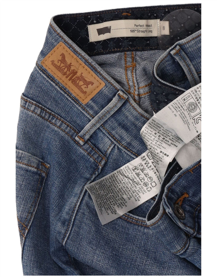 Levi's ženske 525 ravne traperice US 8 srednje W30 L30 plavi pamuk
