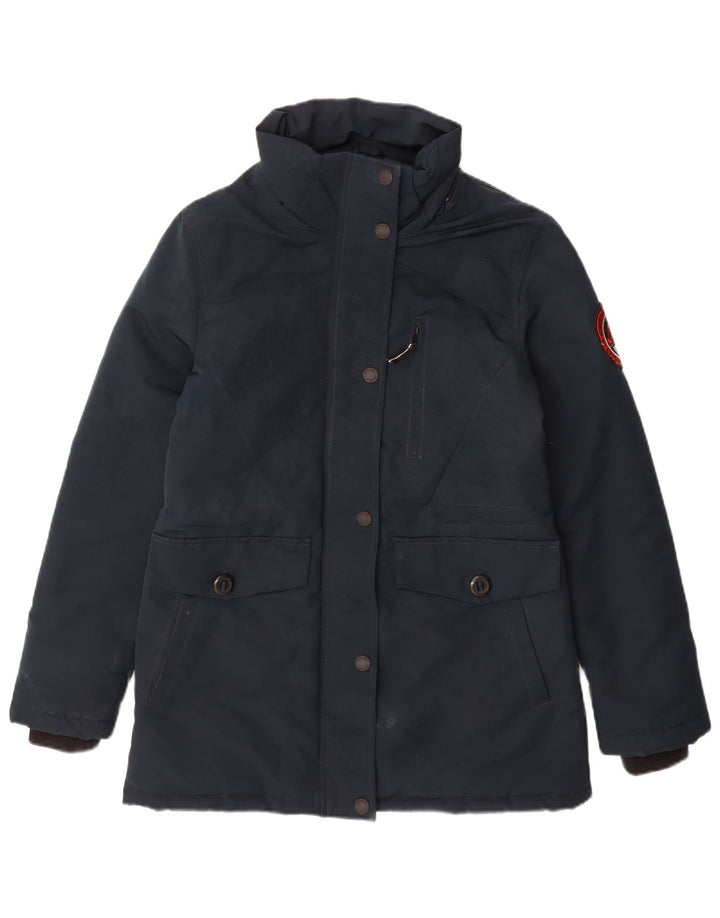 Superdry ženska podstavljena jakna s kapuljačom UK 10 Mala tamnoplava poliester