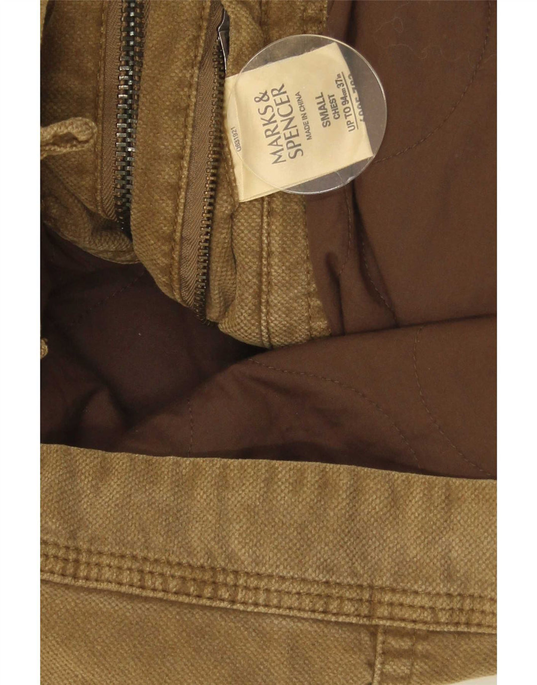 Marks & Spencer muška pomoćna jakna UK 36 Mala bež pamuk