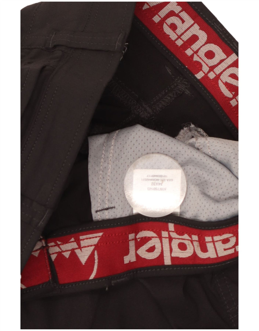 Wrangler muške ravne kargo hlače W34 L32 crni najlon