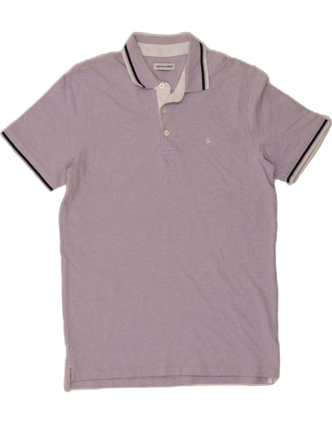 JACK & JONES Mens Polo Shirt Medium Purple Cotton Vintage Jack & Jones and Second-Hand Jack & Jones from Messina Hembry 