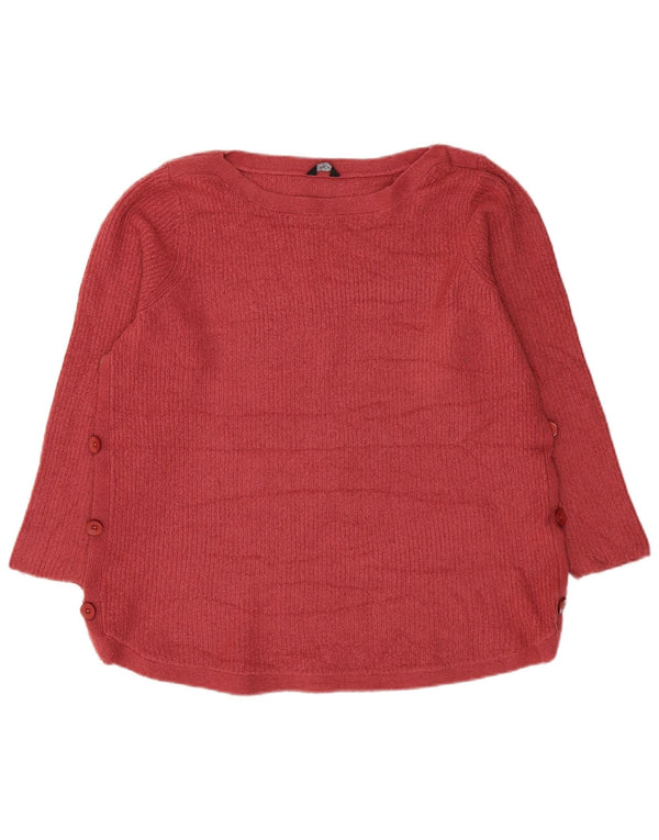 M&Co ženski džemper s 3/4 rukavima s lađastim izrezom UK 20 2XL crveni akril
