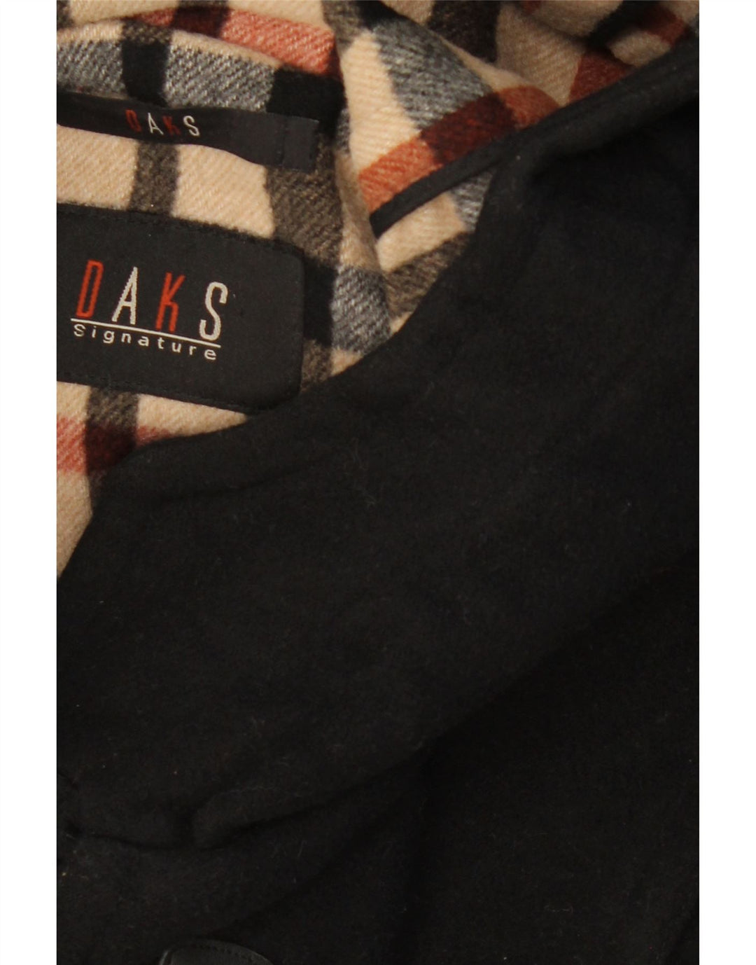 DAKS ženski duffle kaput s kapuljačom UK 16 veliki crni