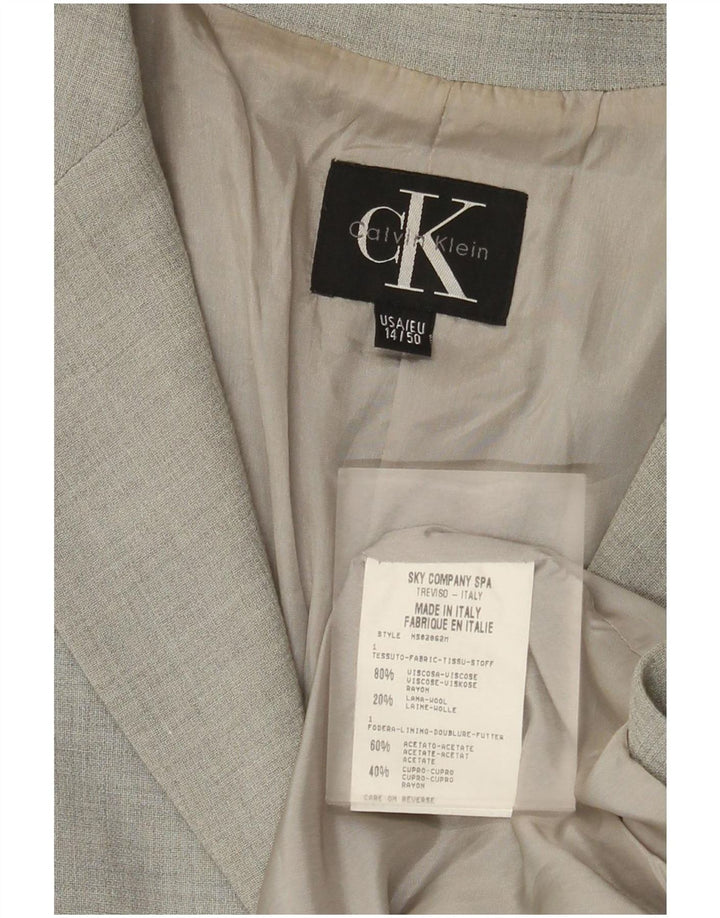 Calvin Klein Ženska jakna sa 3 gumba US 14 XL siva viskoza