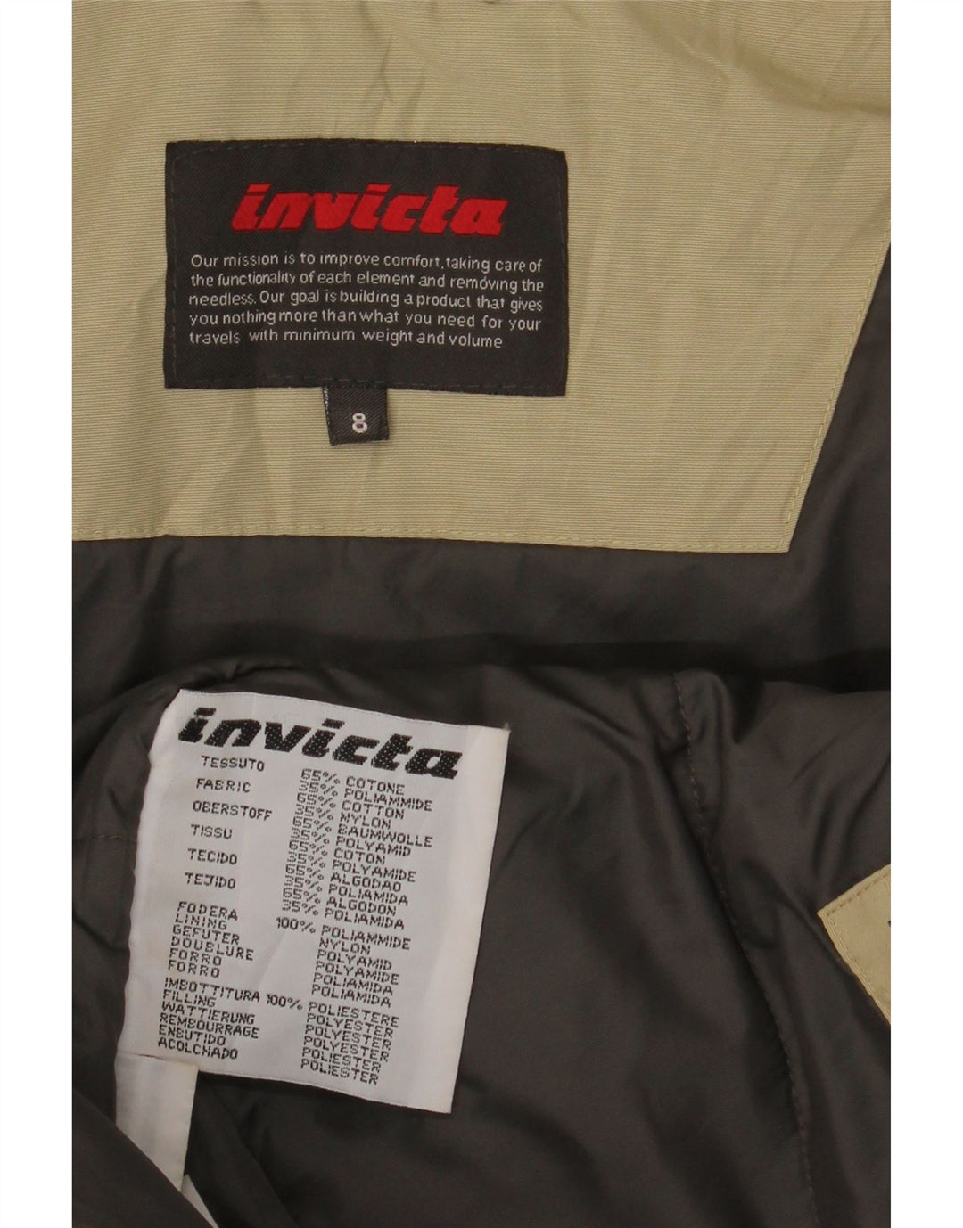 Invicta Ženska podstavljena jakna 3/4 rukava UK 8 Mala bež pamuk