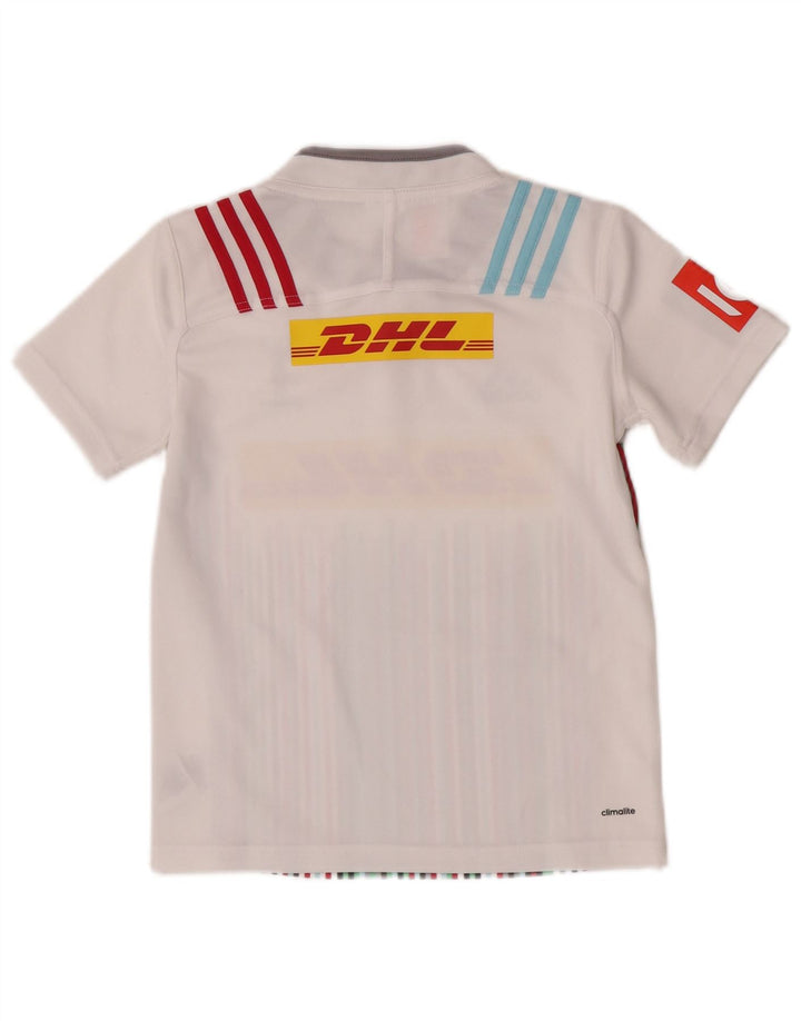 Majica s kratkim rukavima Adidas za dječake, 9-10 godina, bijeli poliester