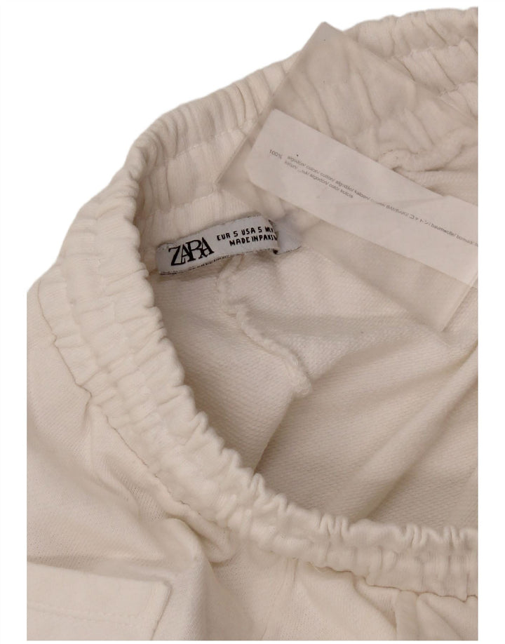 Zara ženske obične vruće hlačice UK 8 male bijele pamučne