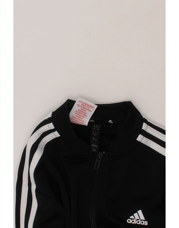 ADIDAS Boys Tracksuit Top Jacket 13-14 Years Black Polyester Vintage Adidas and Second-Hand Adidas from Messina Hembry 