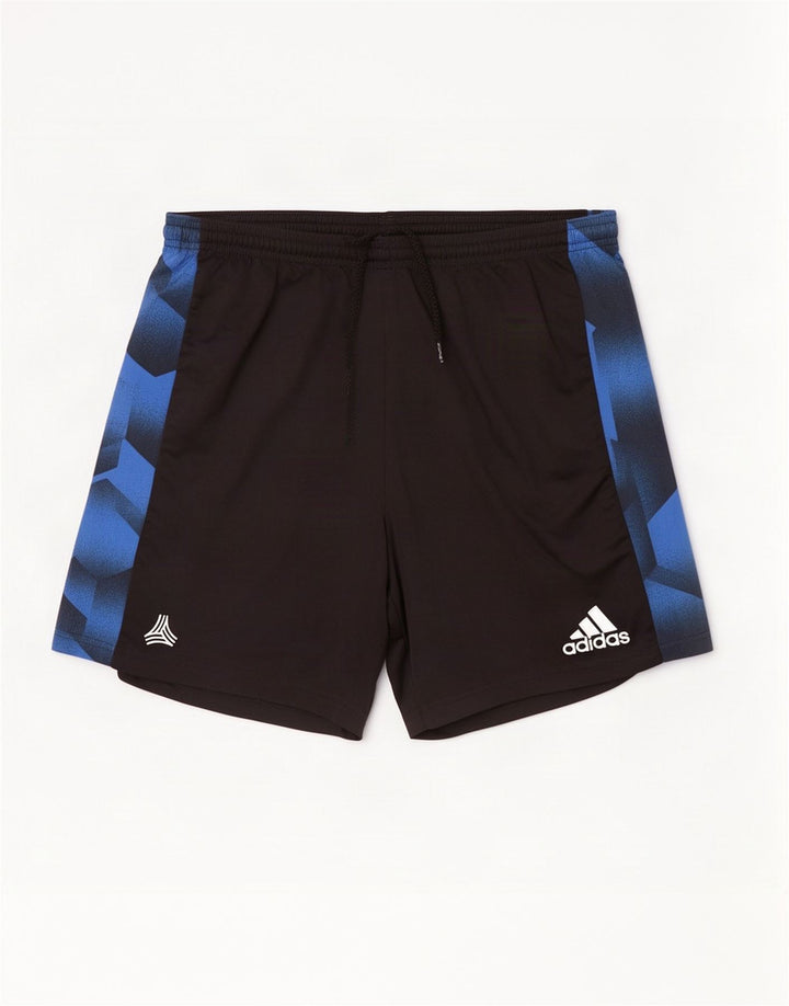 Adidas muške sportske kratke hlače Climalite srednje crne geometrijske poliesterske boje