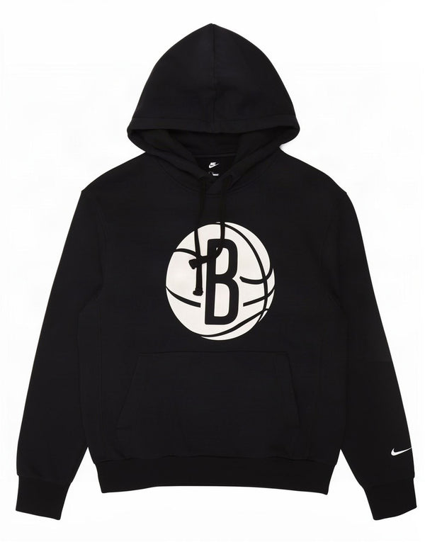 Nike muška majica s kapuljačom Brooklyn Nets, mali crni pamuk