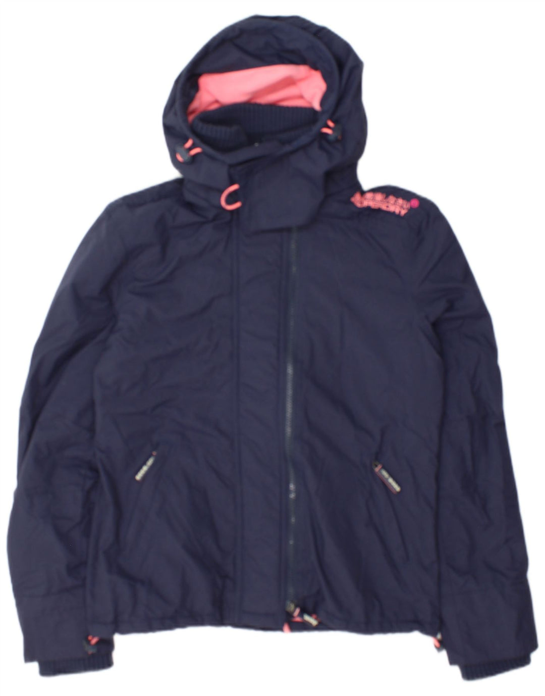 Superdry ženska vjetrovka s grafičkim motivima UK 14 srednje tamnoplava