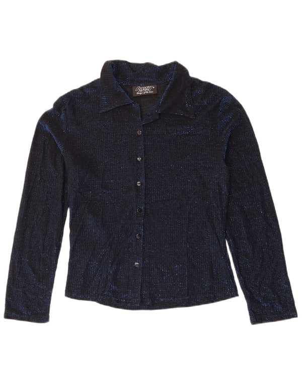 ORSAY Ženska košulja bluza UK 8 Mali tamnoplavi flekasti elastin