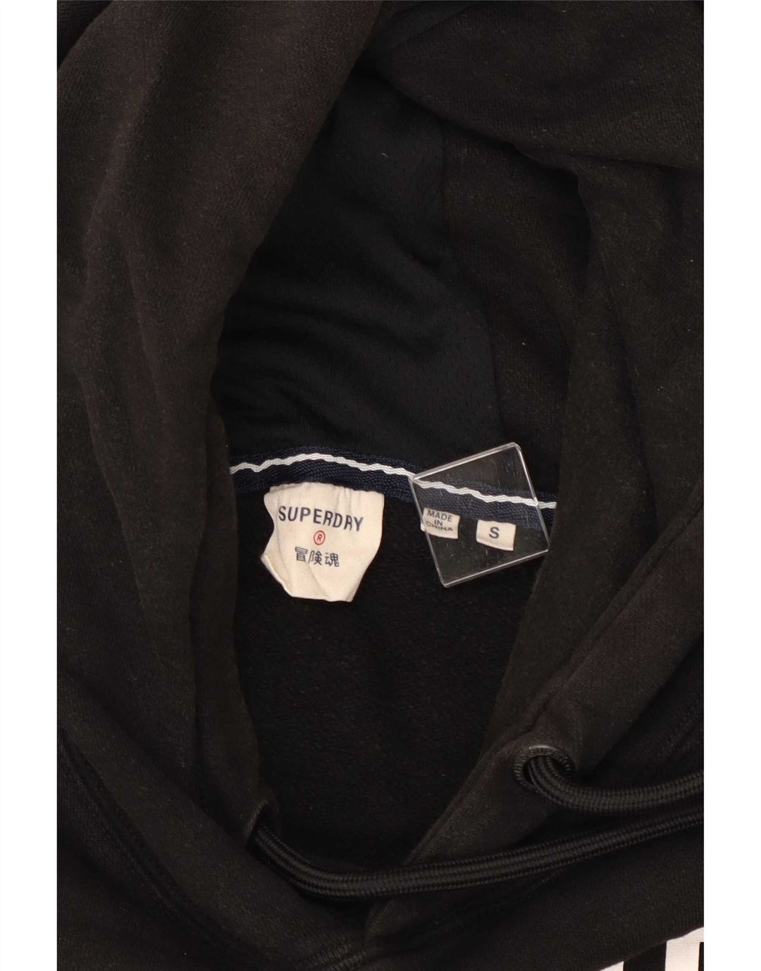 Superdry muška majica s kapuljačom s kapuljačom, mala crna