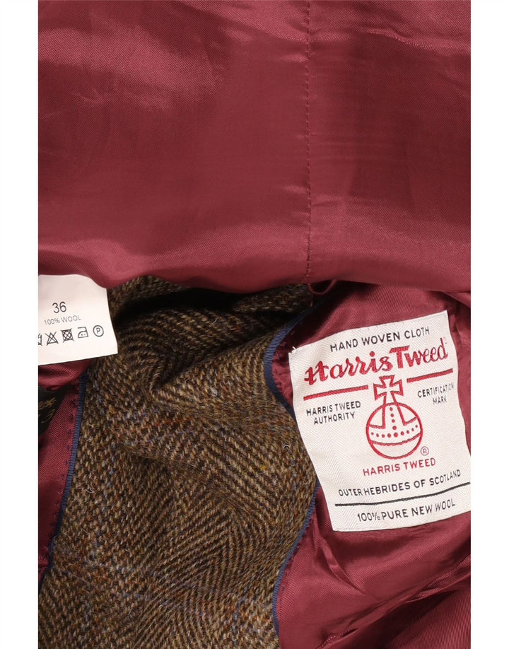 Harris Tweed muški sako sa 2 gumba UK 36 Mala smeđa karirana vuna