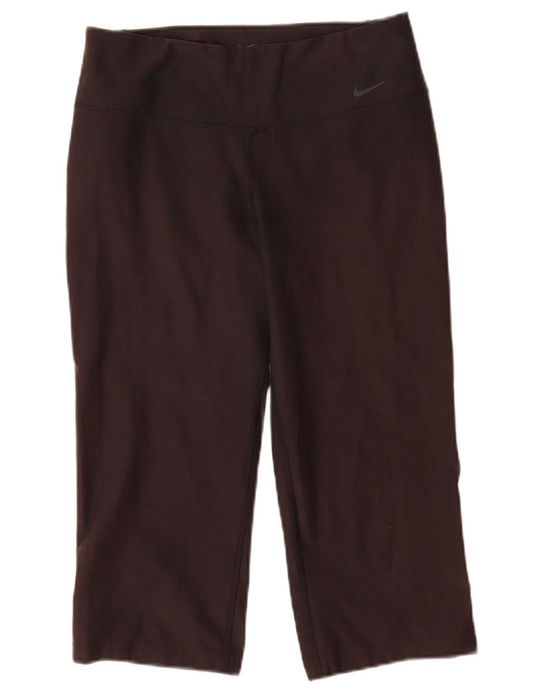 Nike Ženske Dri Fit Capri Leggings UK 12 Srednje crni poliester